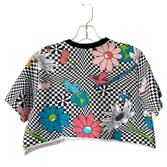 STUSSY cropped mushroom Tshirt Size Medium - Picture 2 of 6